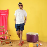 Paisley Navy Swim Short